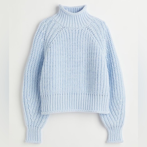 H&M Sweaters - H&M Light Blue Knit Sweater.